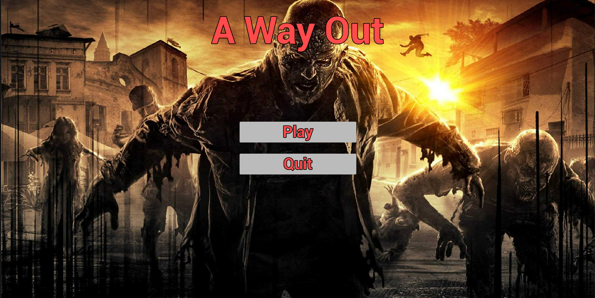 Gameplay from the A Way Out survival shooter project