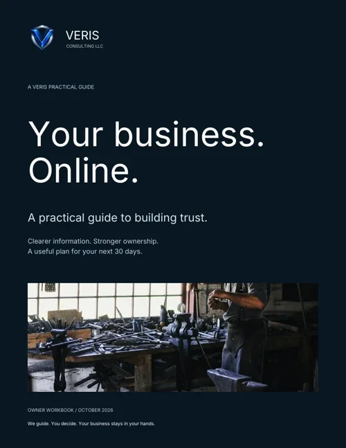 Cover of Your Business Online, a Veris practical guide