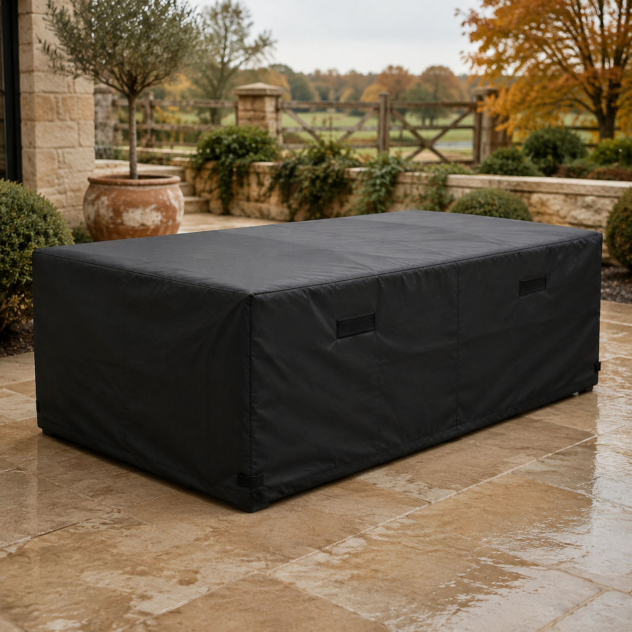 Black Enzeno waterproof outdoor garden furniture cover
