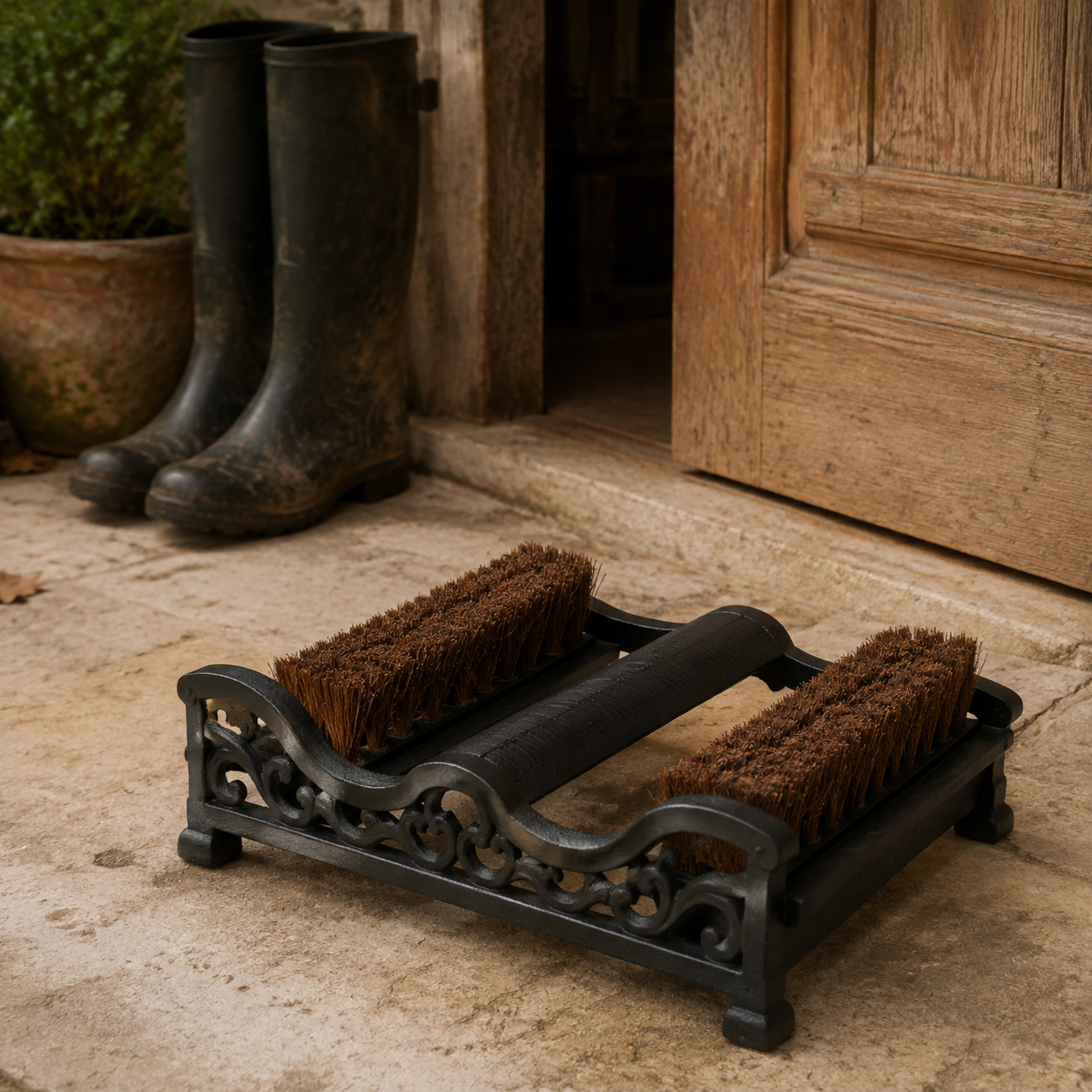 Homescapes cast iron boot brush and scraper
