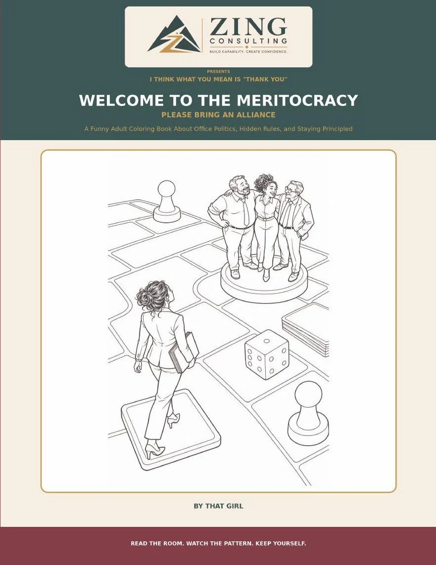 Welcome to the Meritocracy coloring book cover