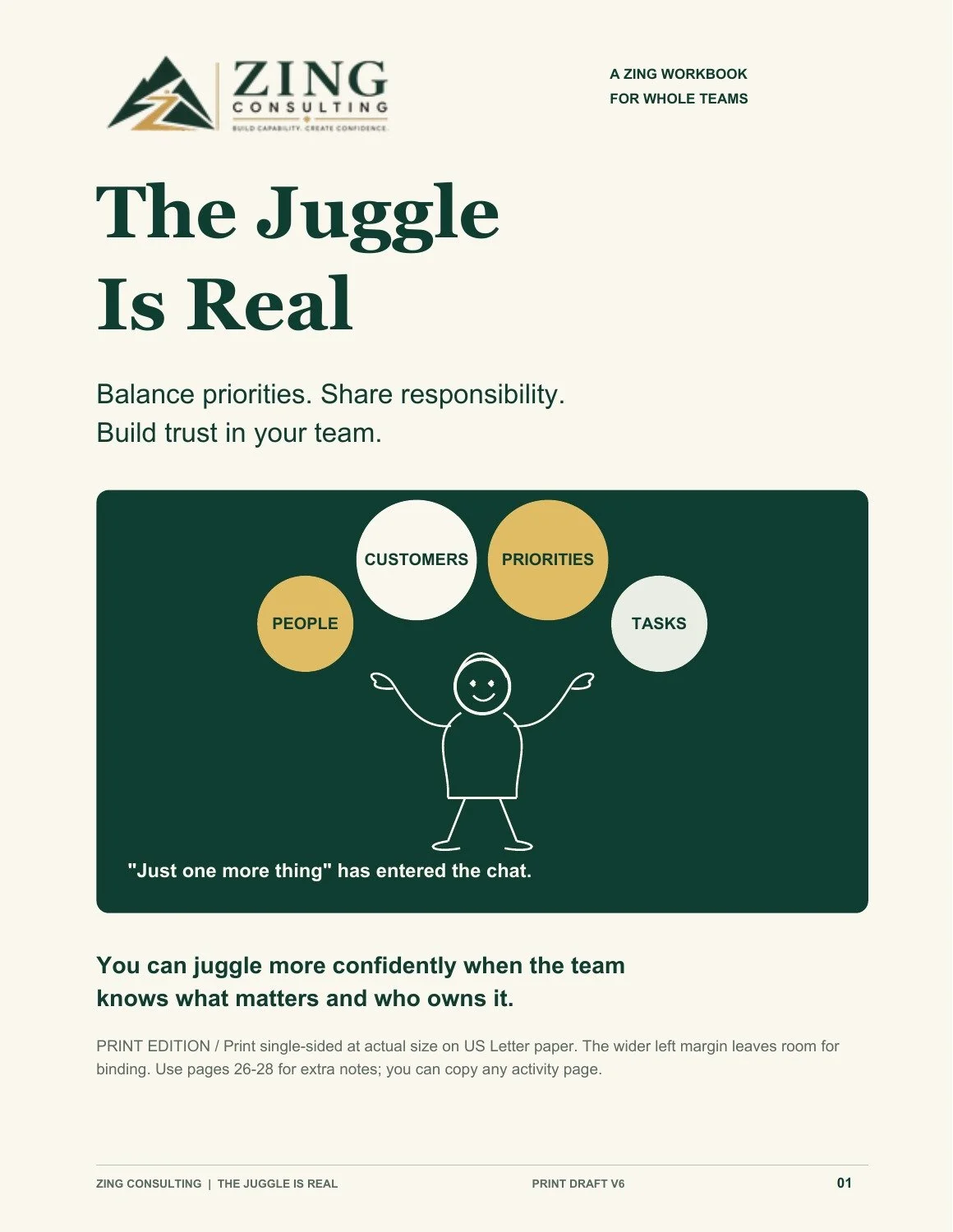 The Juggle Is Real workbook cover