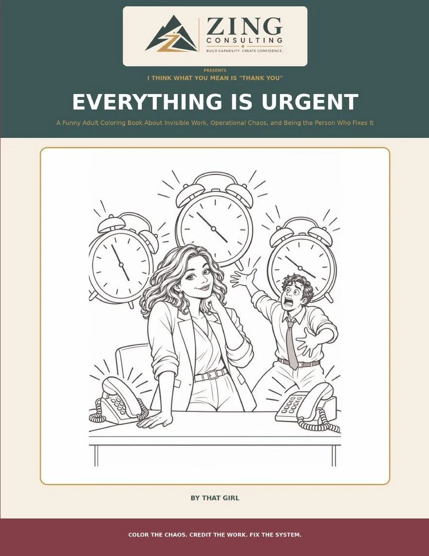 Everything Is Urgent coloring book cover