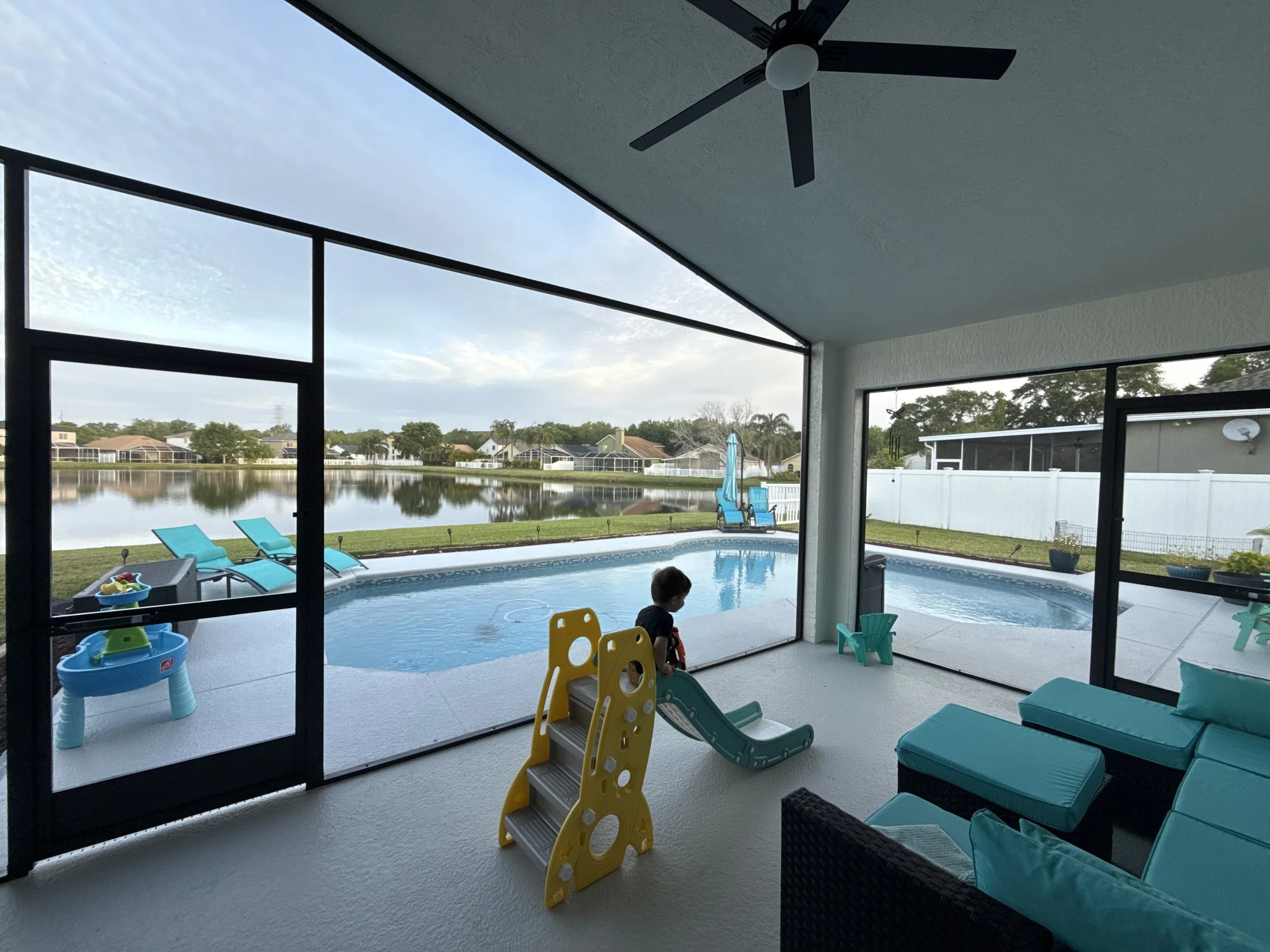 Pool cage enclosure in Riverview, FL.