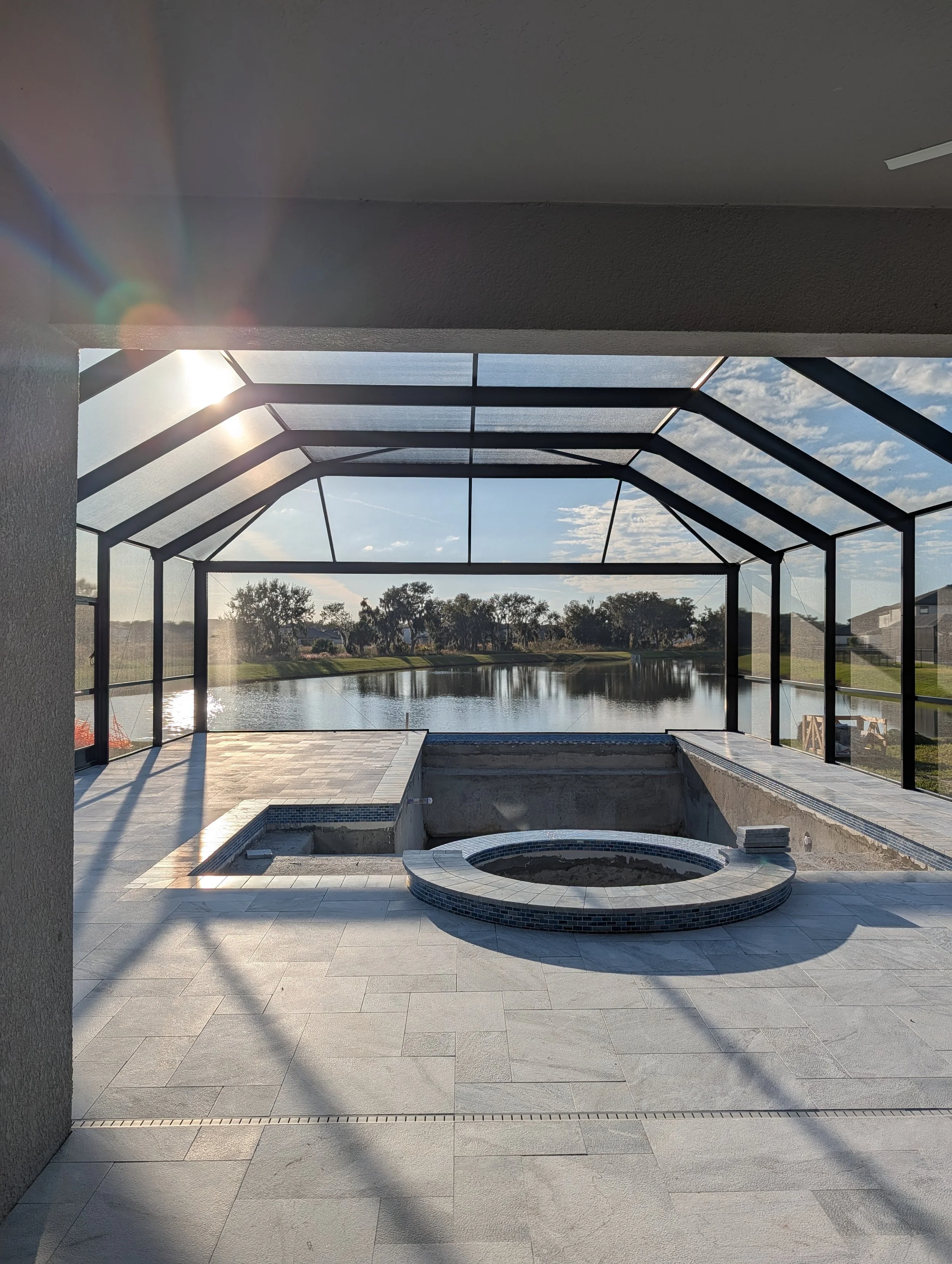 Screen enclosure lanai in Tampa, FL.