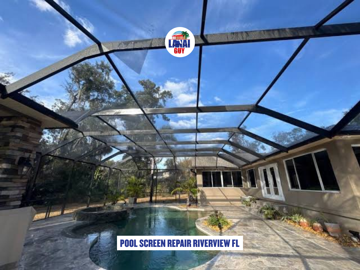 Pool Cage Rescreen by Lanai Guy in Brandon, FL.