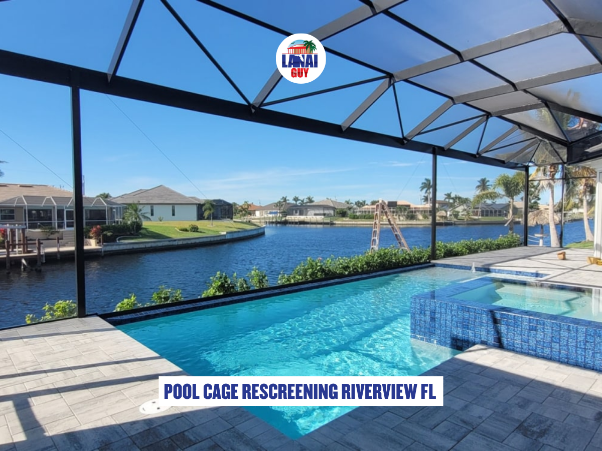 Screen enclosure lanai in Apollo Beach, FL.