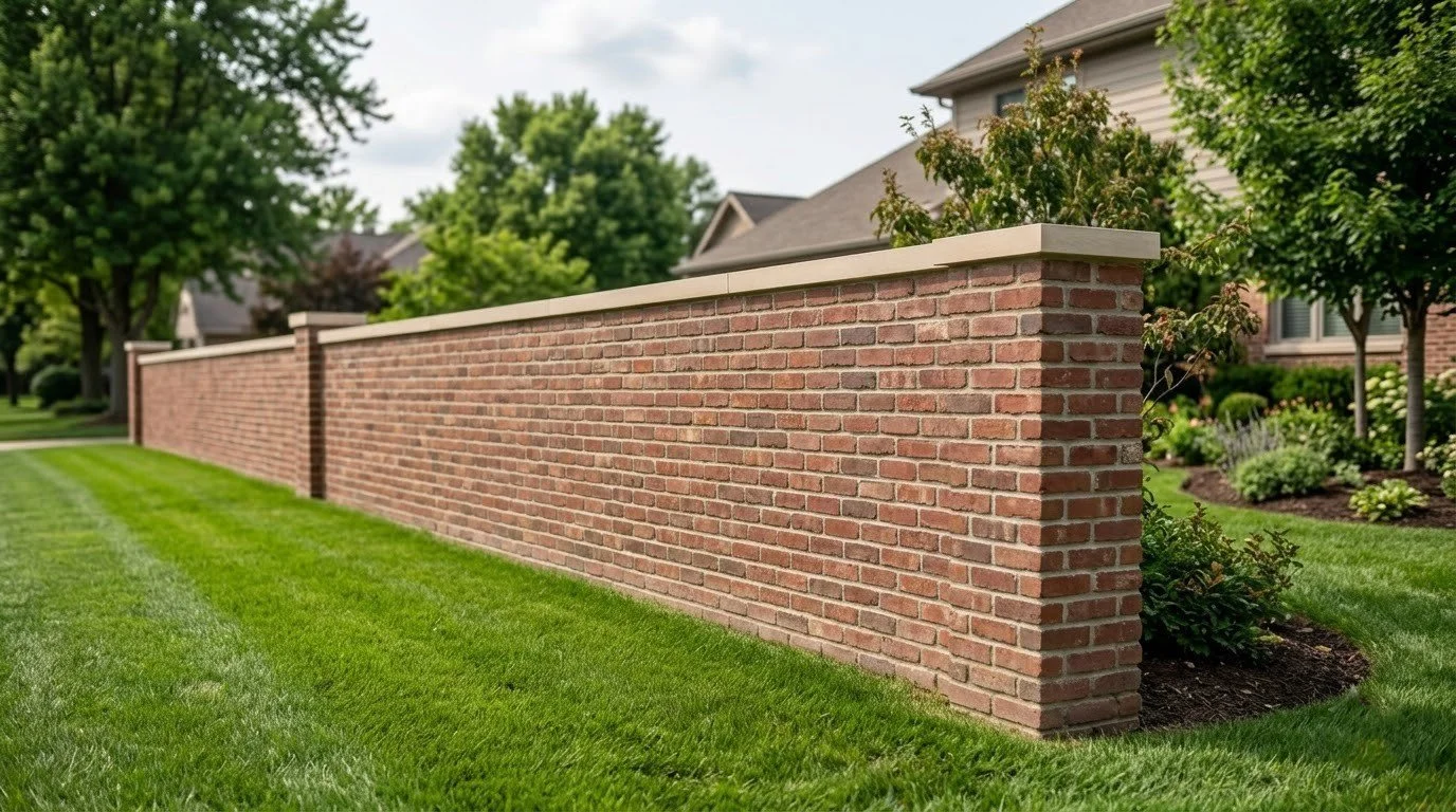 A masonry wall built by Golden Stones Masonry