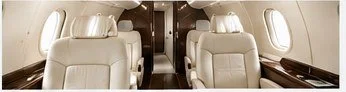 Clean luxury aircraft cabin