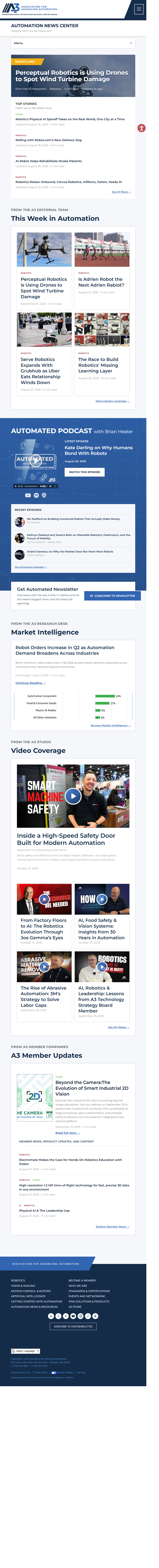 Automation News Center tablet experience