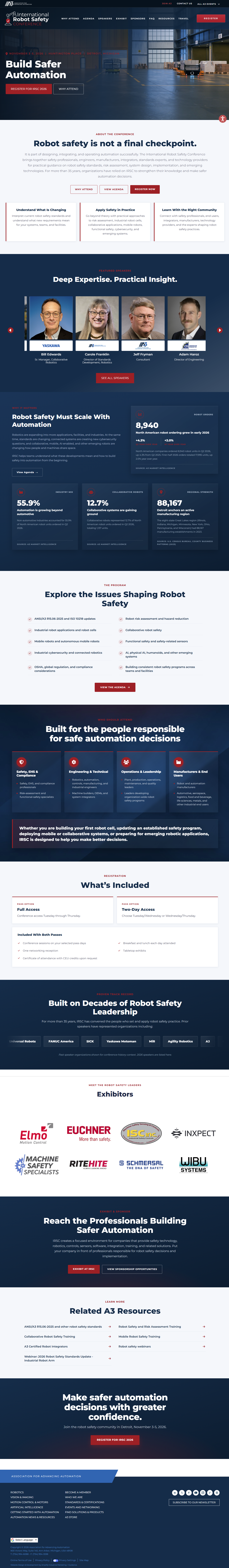 International Robot Safety Conference main event experience