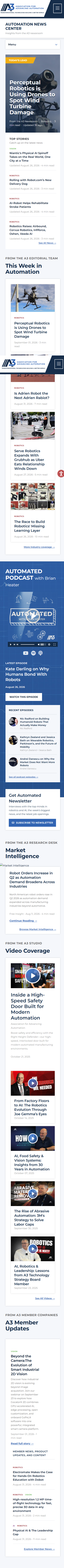 Automation News Center mobile experience