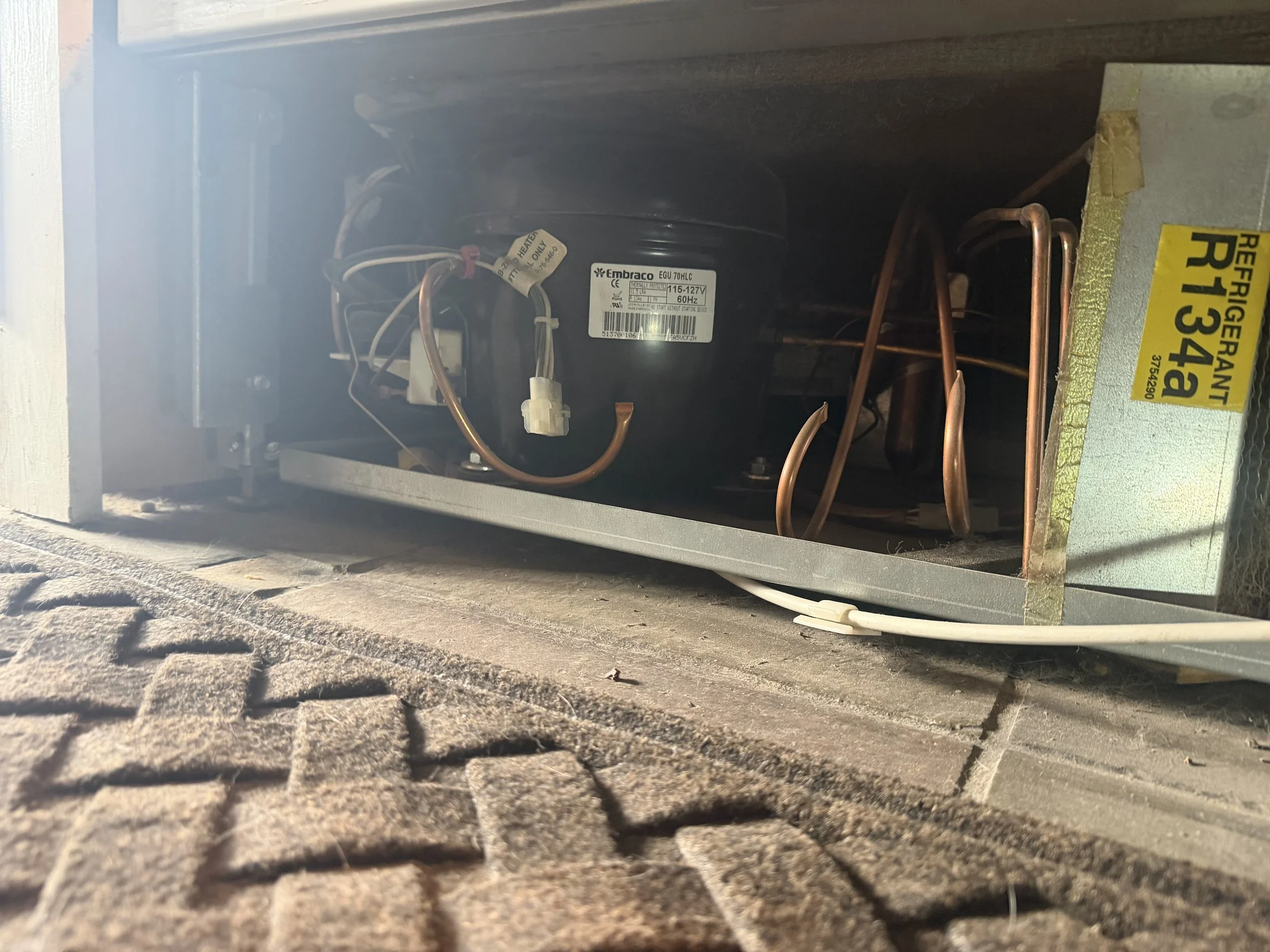 Dryer heating element inside the cabinet