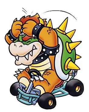 Bowser in Super Mario Kart