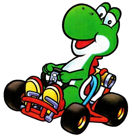 Yoshi in Super Mario Kart