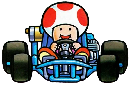 Toad in Super Mario Kart