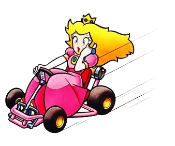 Princess Toadstool in Super Mario Kart