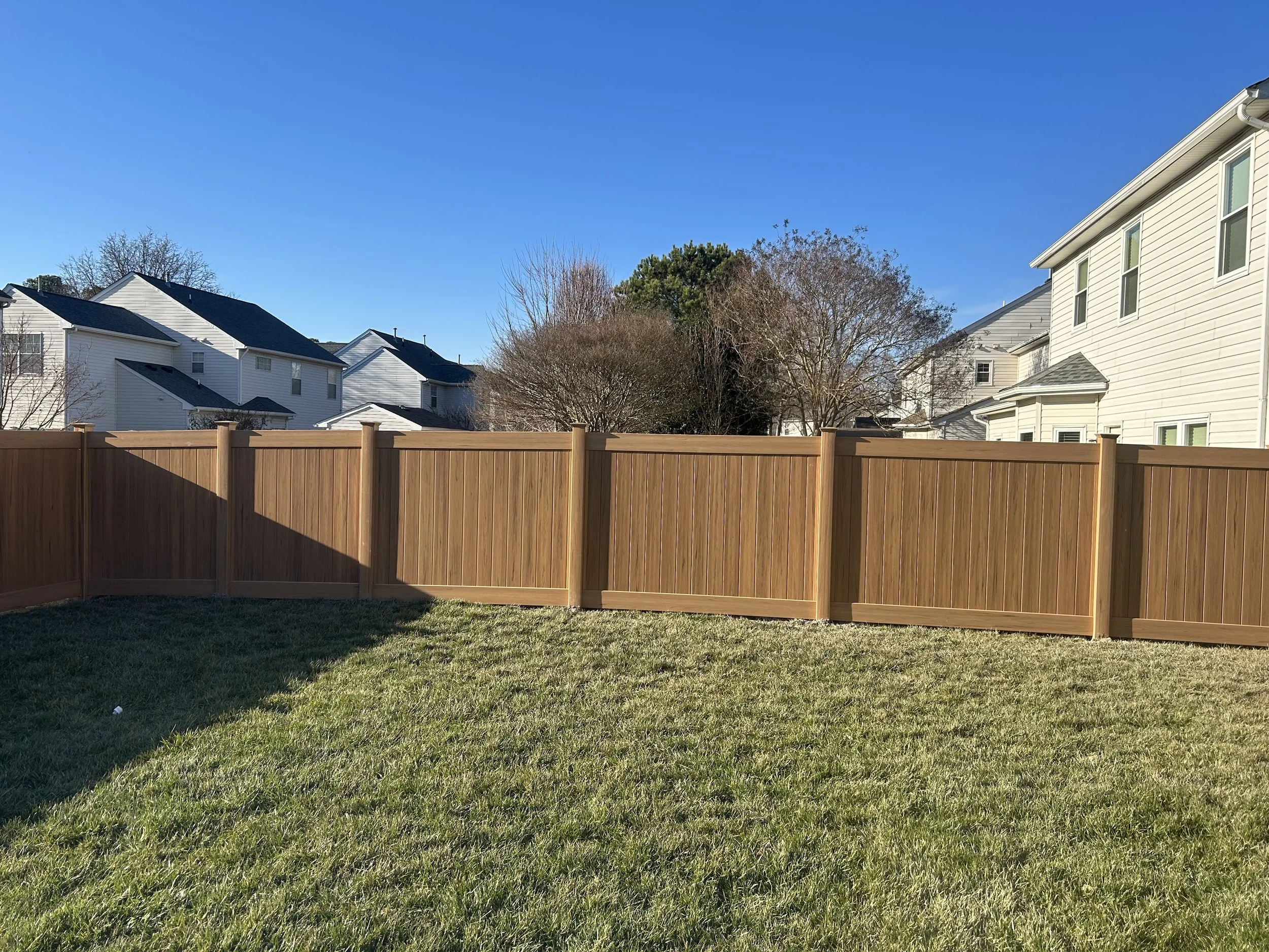 Custom wood privacy fence built by Crusberg Fence