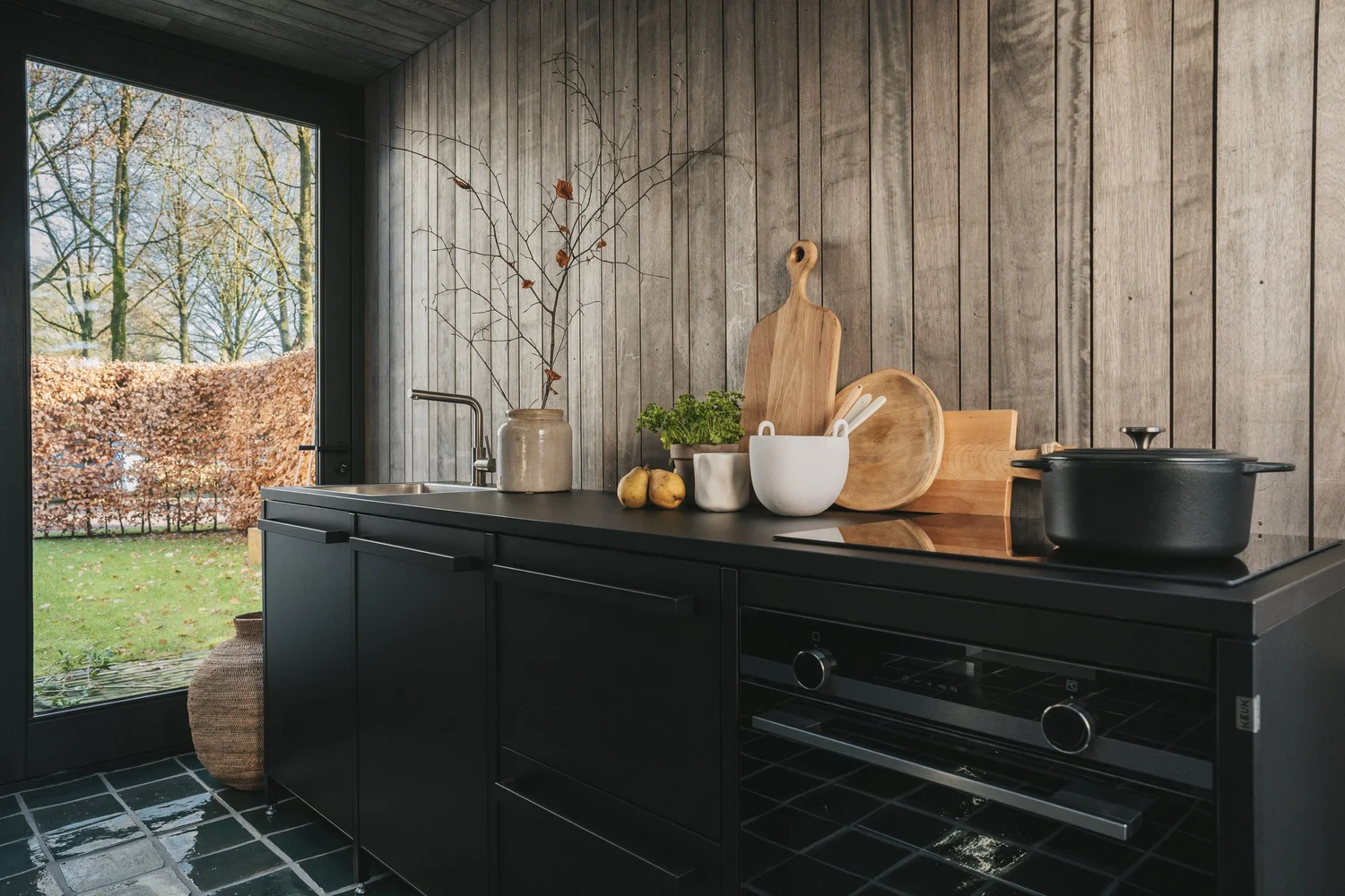 Detail van een KEUK keuken in Nachtzwart