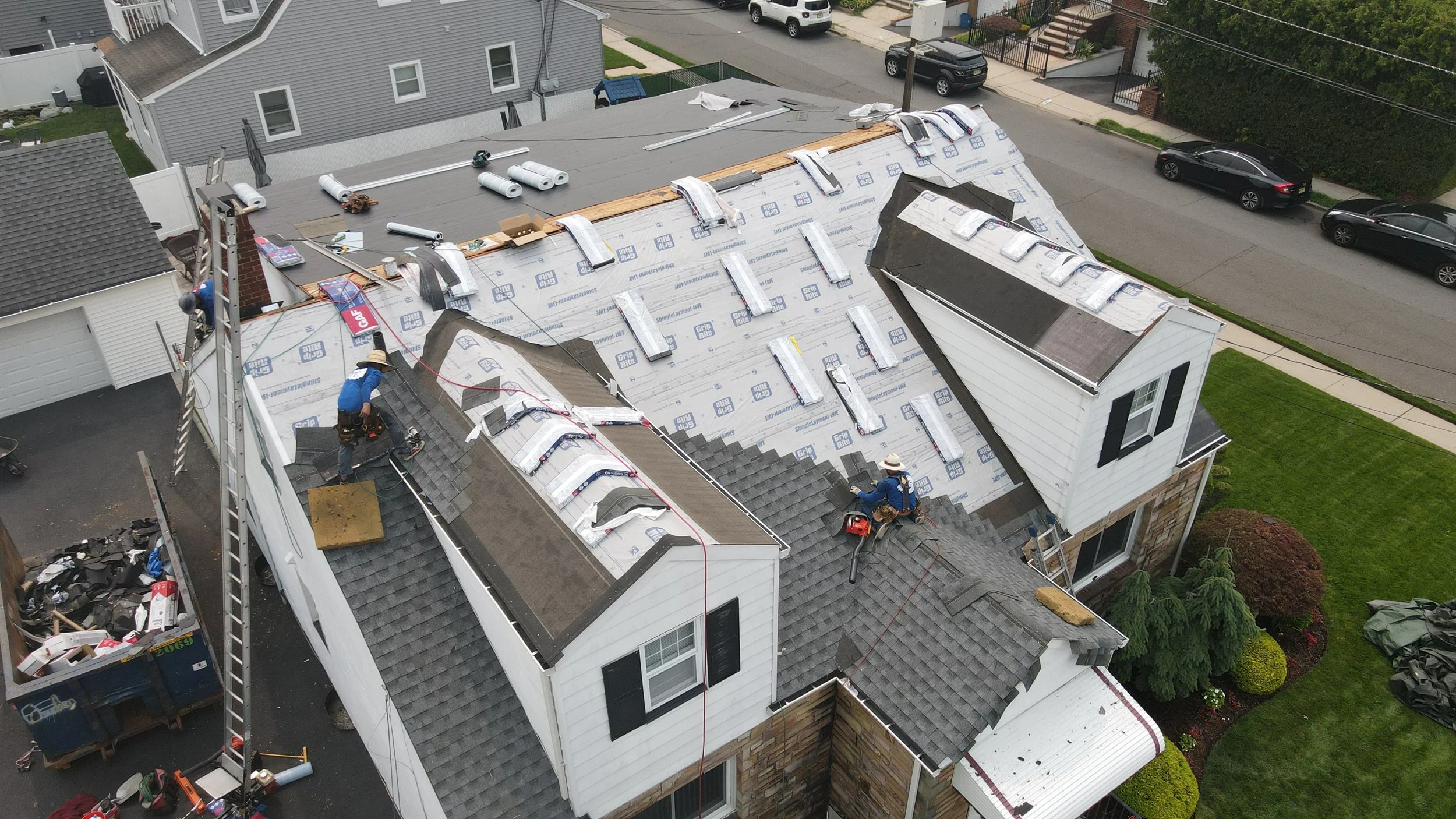 Detach and reset, finished array on new roof