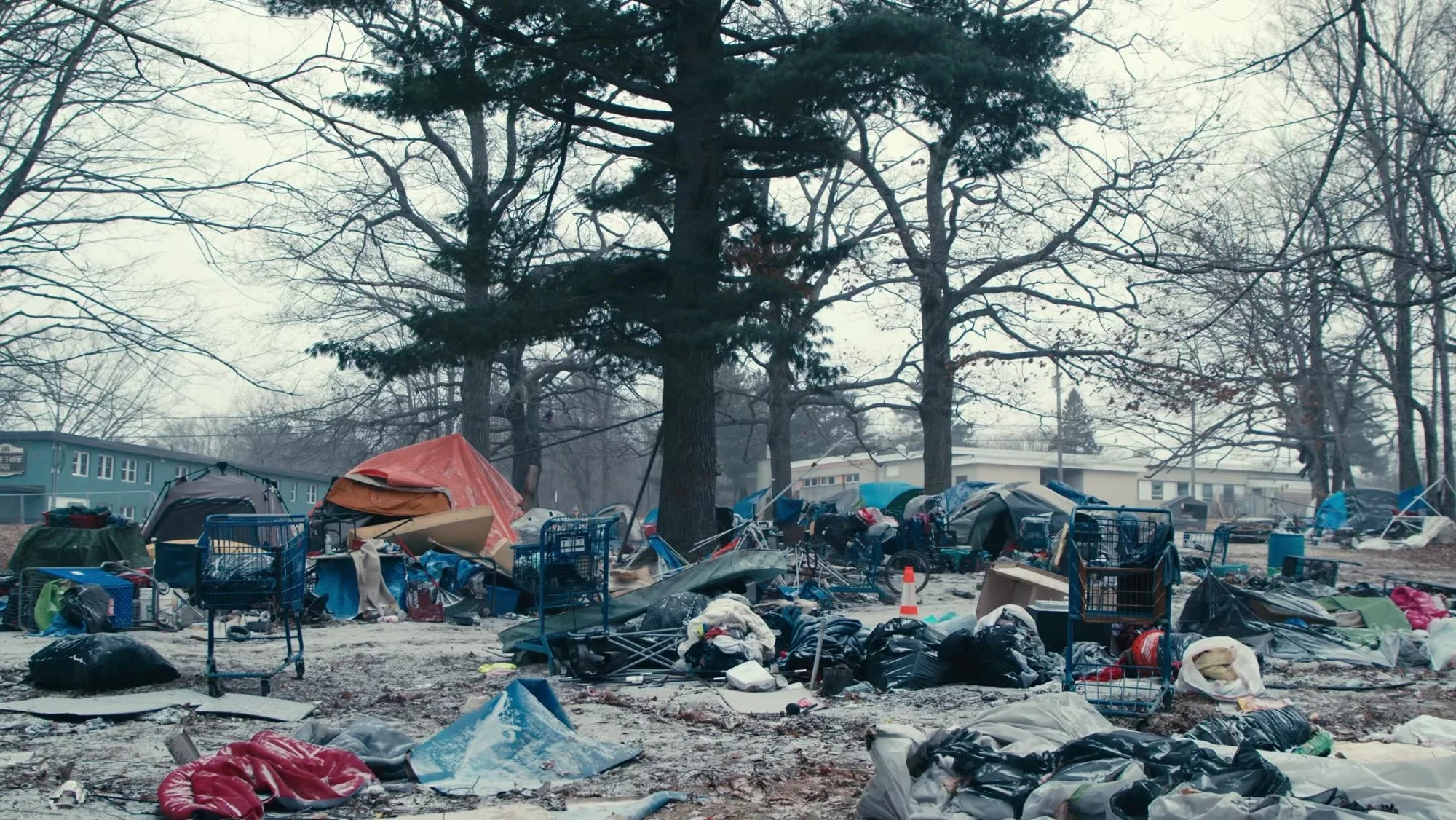 Winter encampment in Bangor, Maine, from the documentary InhuMAINE