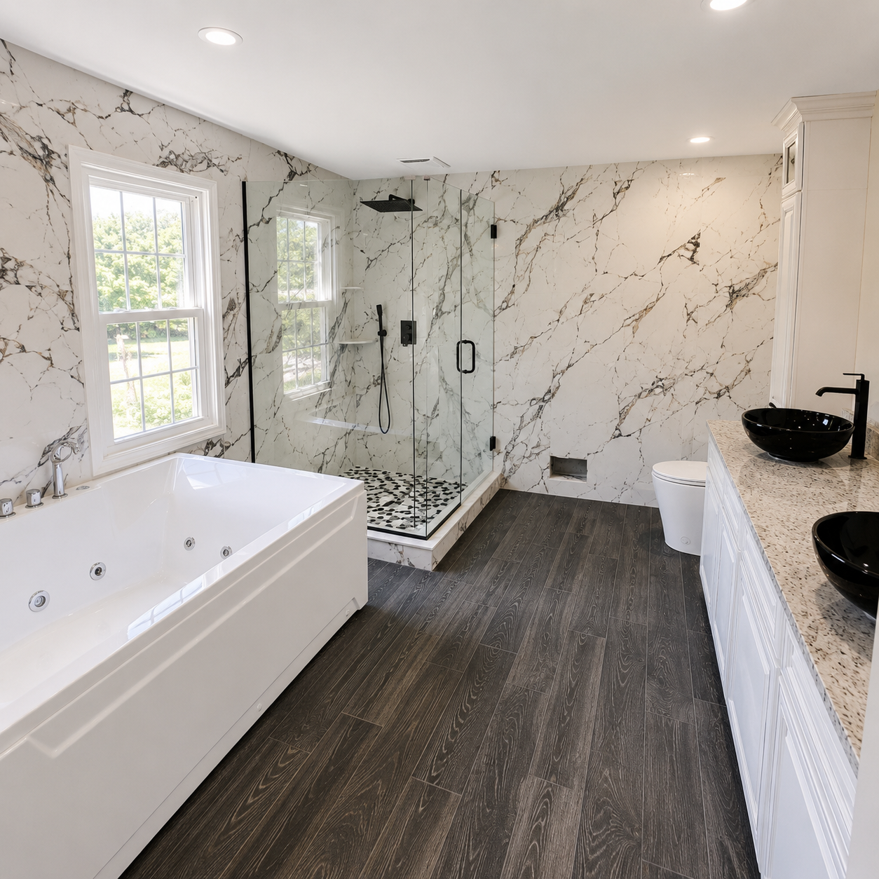 Bathroom renovation by G&J Construction