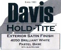 Hold-Tite Satin Acrylic house and trim paint label