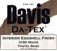 Davis Da-tex Eggshell wall enamel latex label