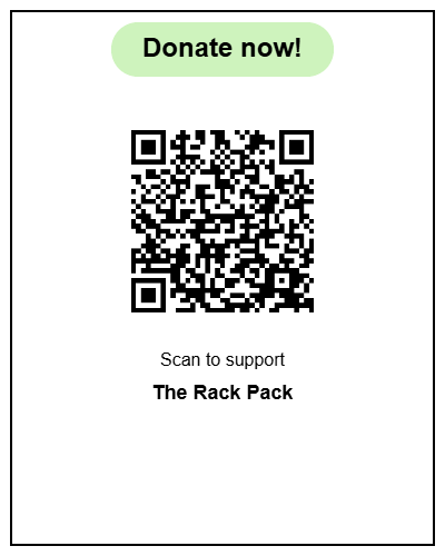 QR code to donate to The Rack Pack fundraiser for BCPP