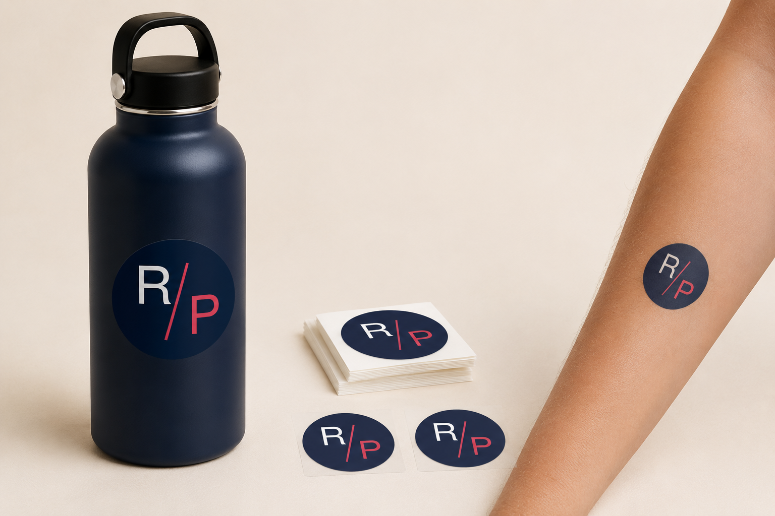 Sneak peek of The Rack Pack bottle and temporary tattoos