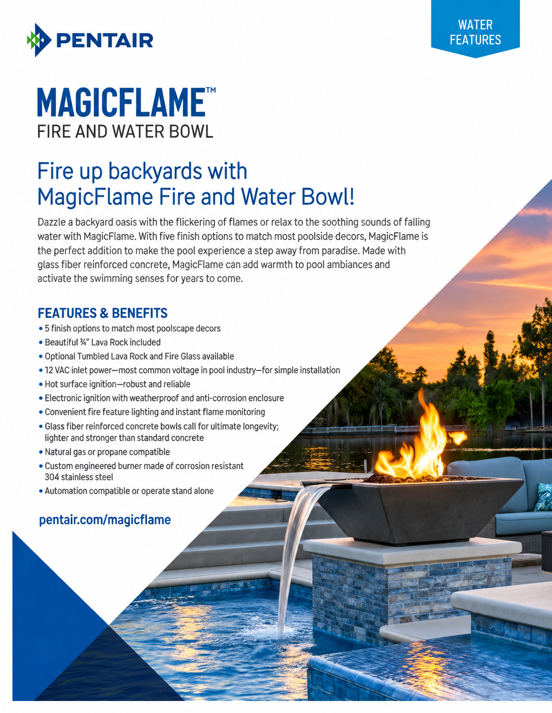 MagicFlame Fire and Water Bowl brochure page 1