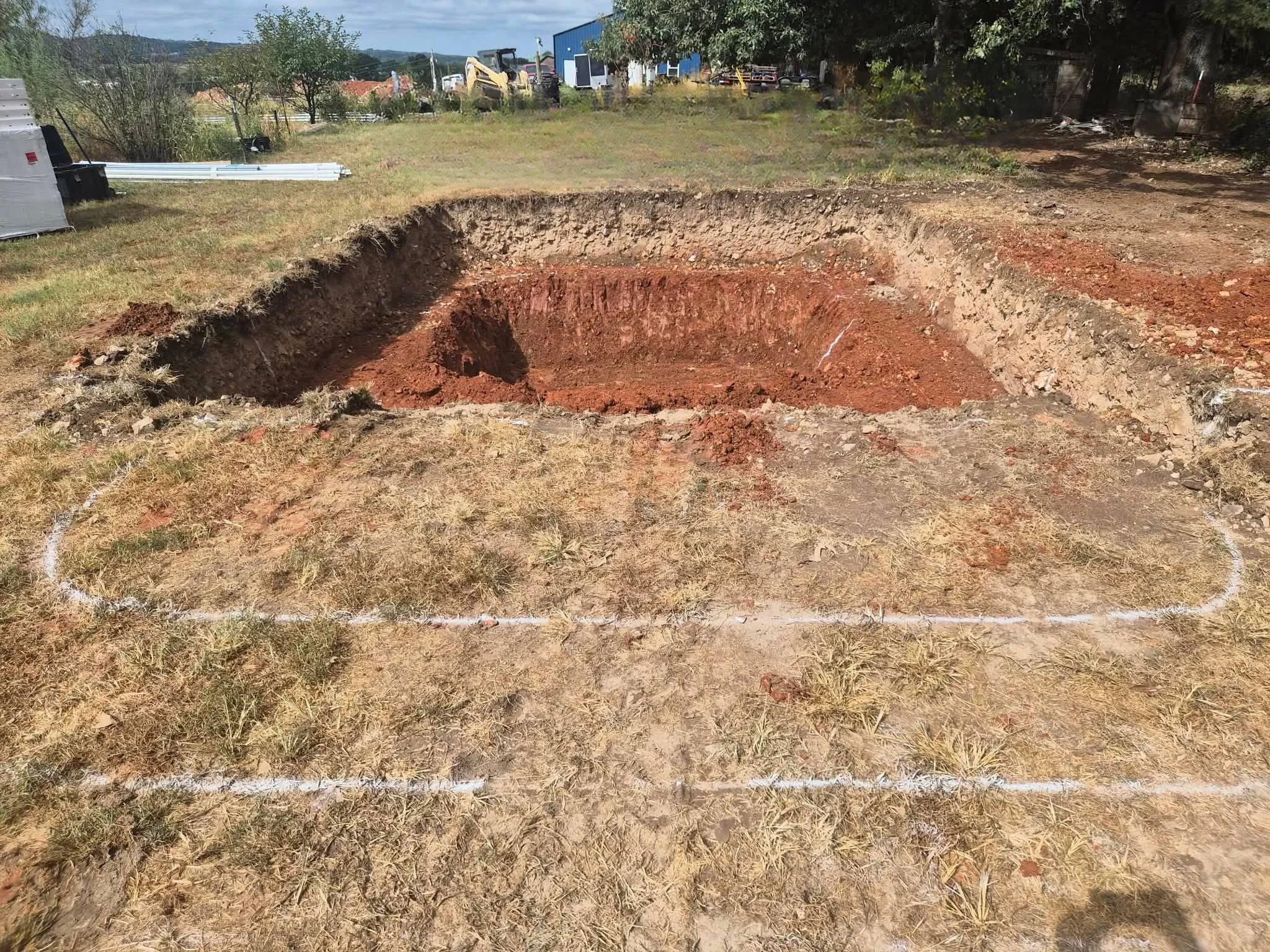 Pool construction progress