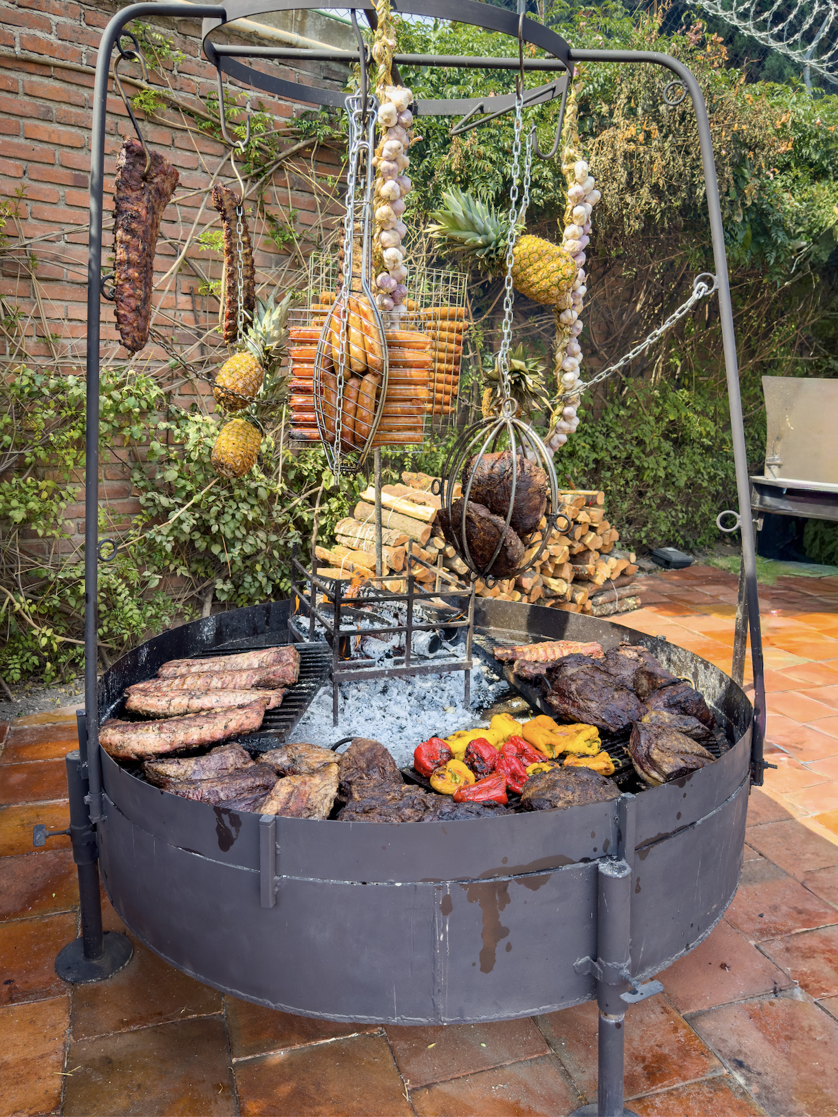 Parrillada uruguaya preparada a las brasas