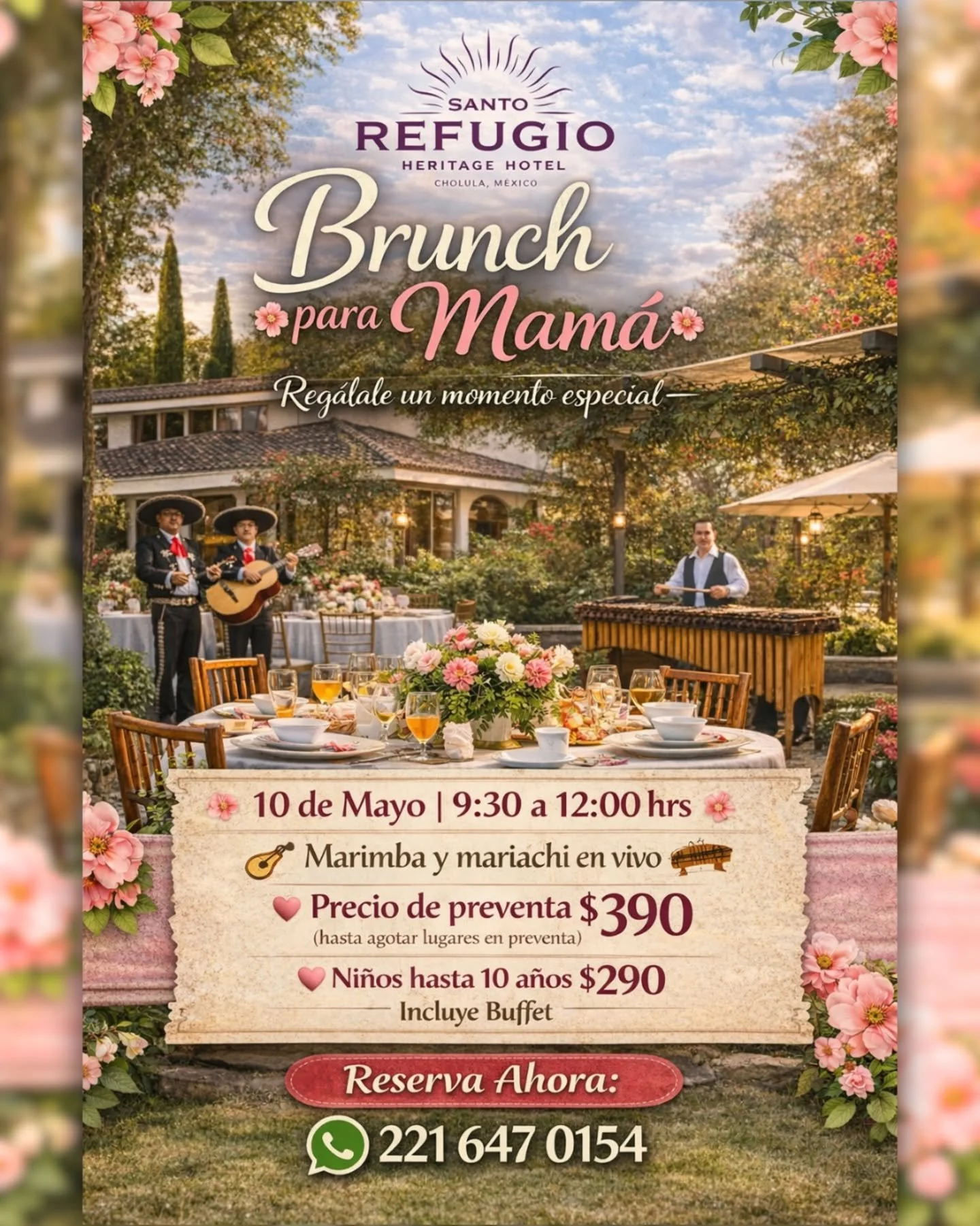 Mesa decorada para el Día de las Madres