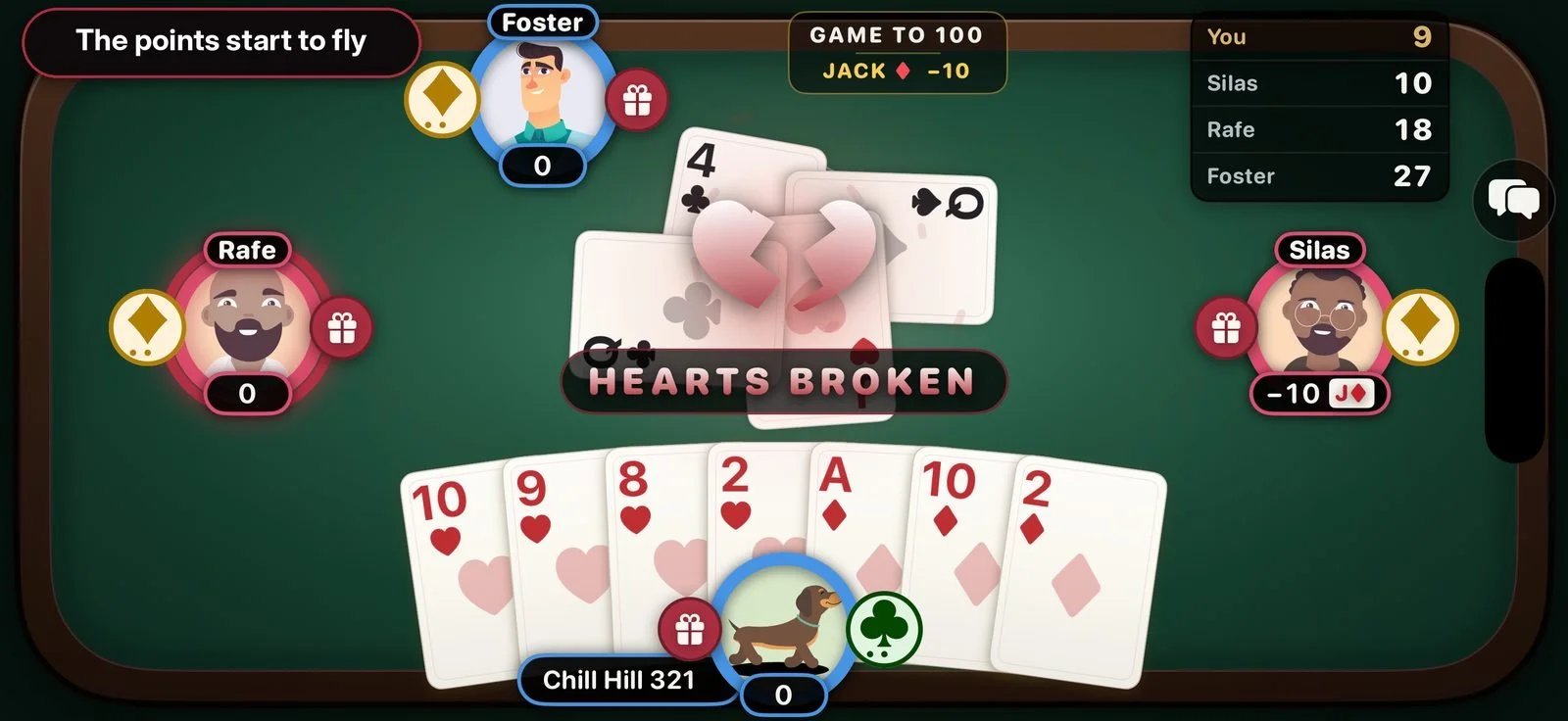 Hearts are broken