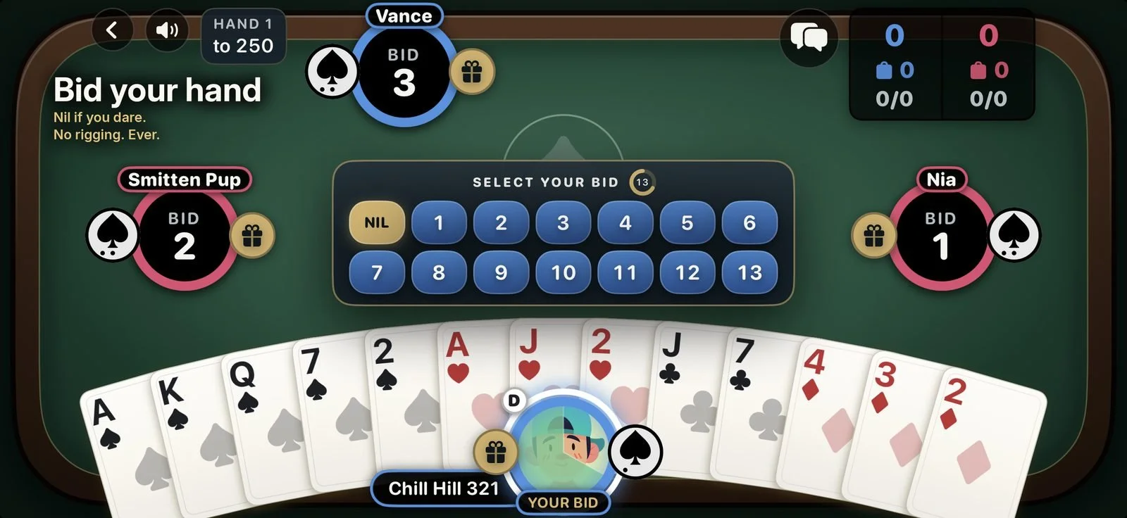 Bidding your hand