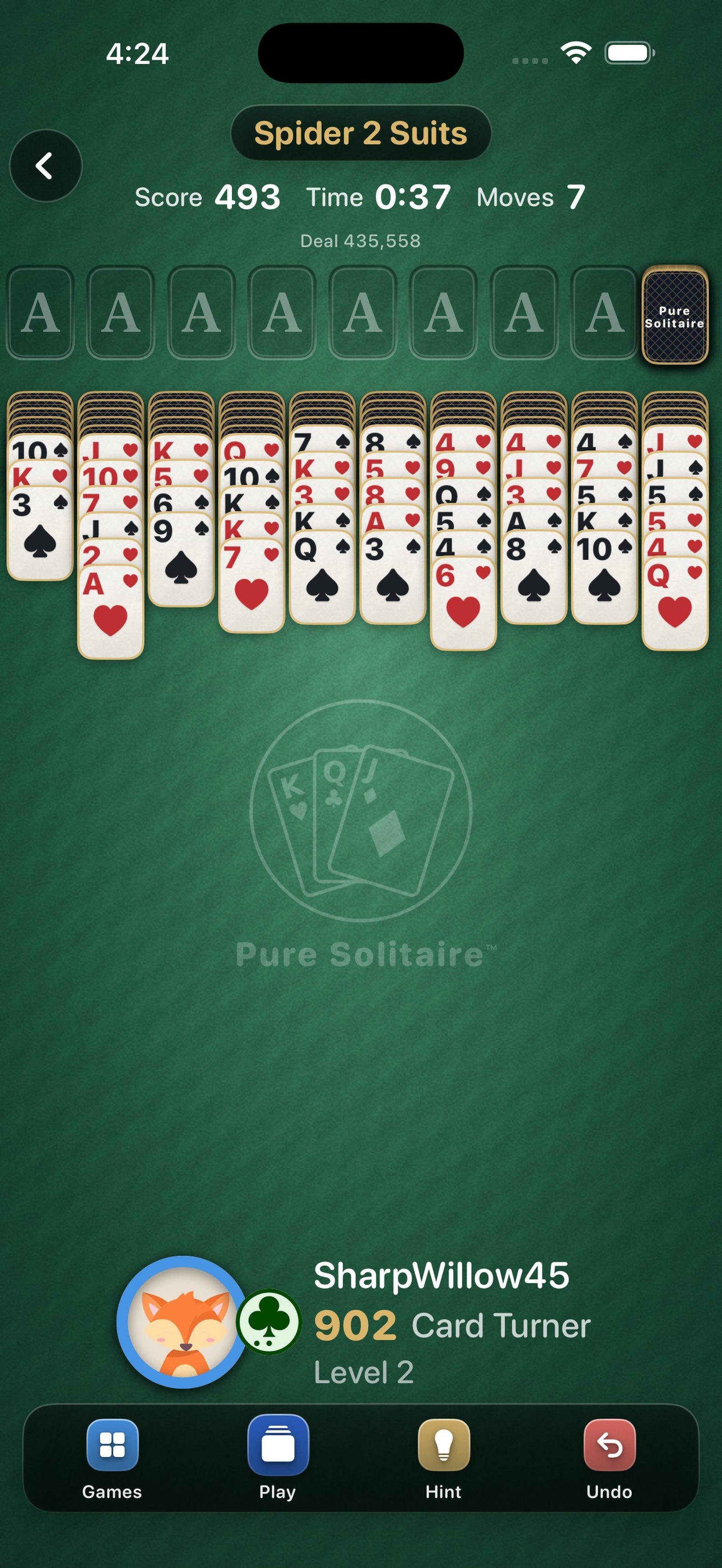 A game of Spider