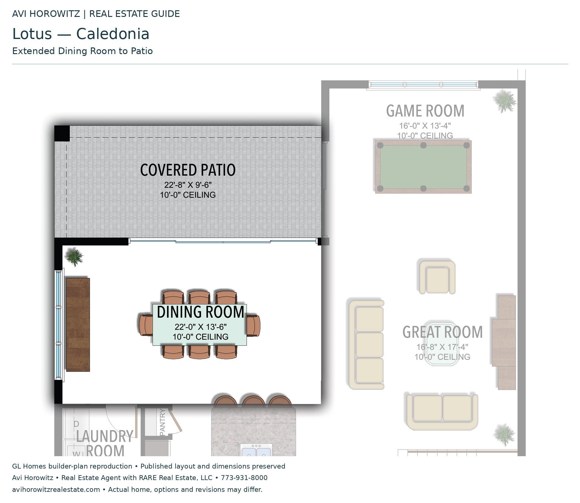 Lotus Caledonia: Extended Dining Room to Patio — Historical option or elevation