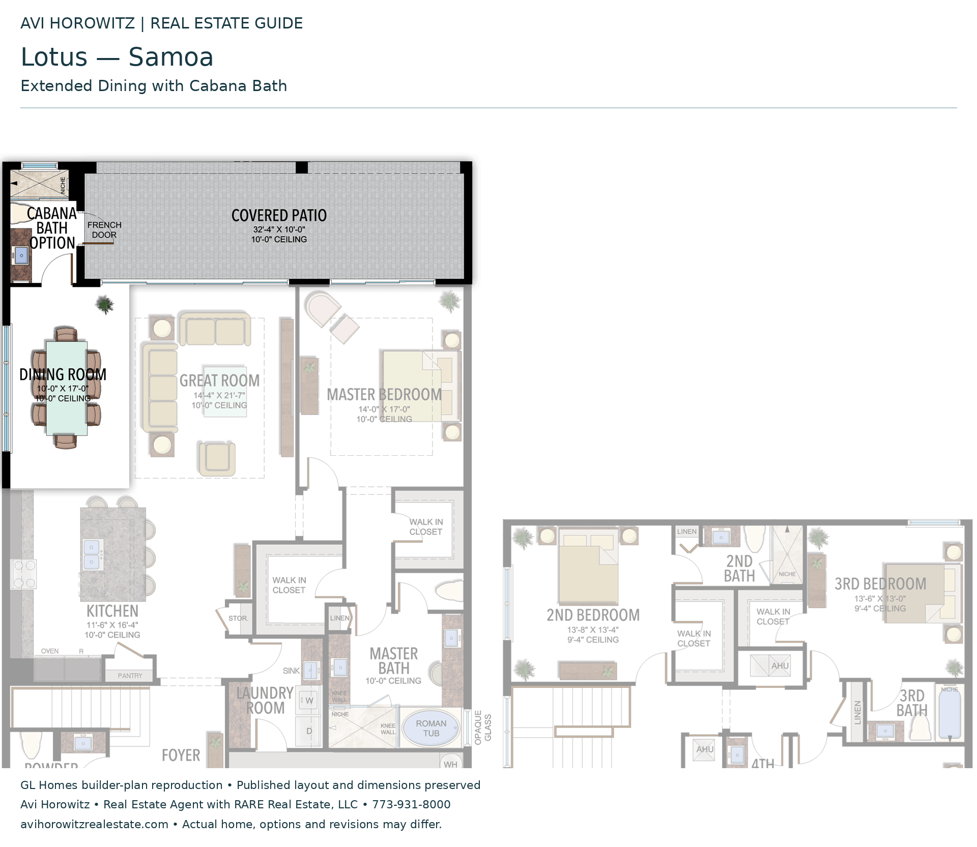 Lotus Samoa: Extended Dining with Cabana Bath — Historical option or elevation