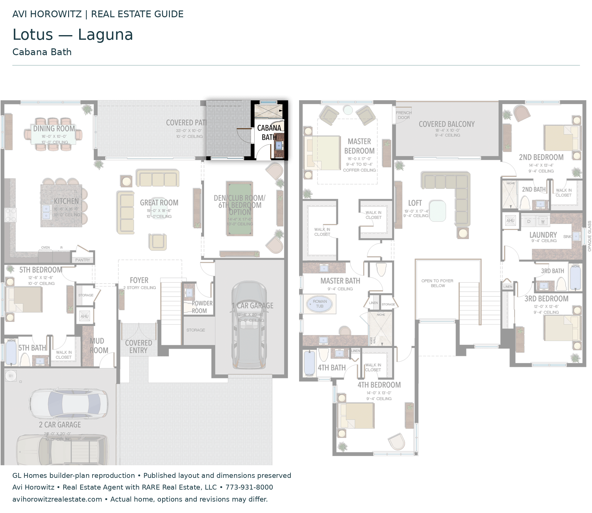 Lotus Laguna: Cabana Bath — Historical option or elevation
