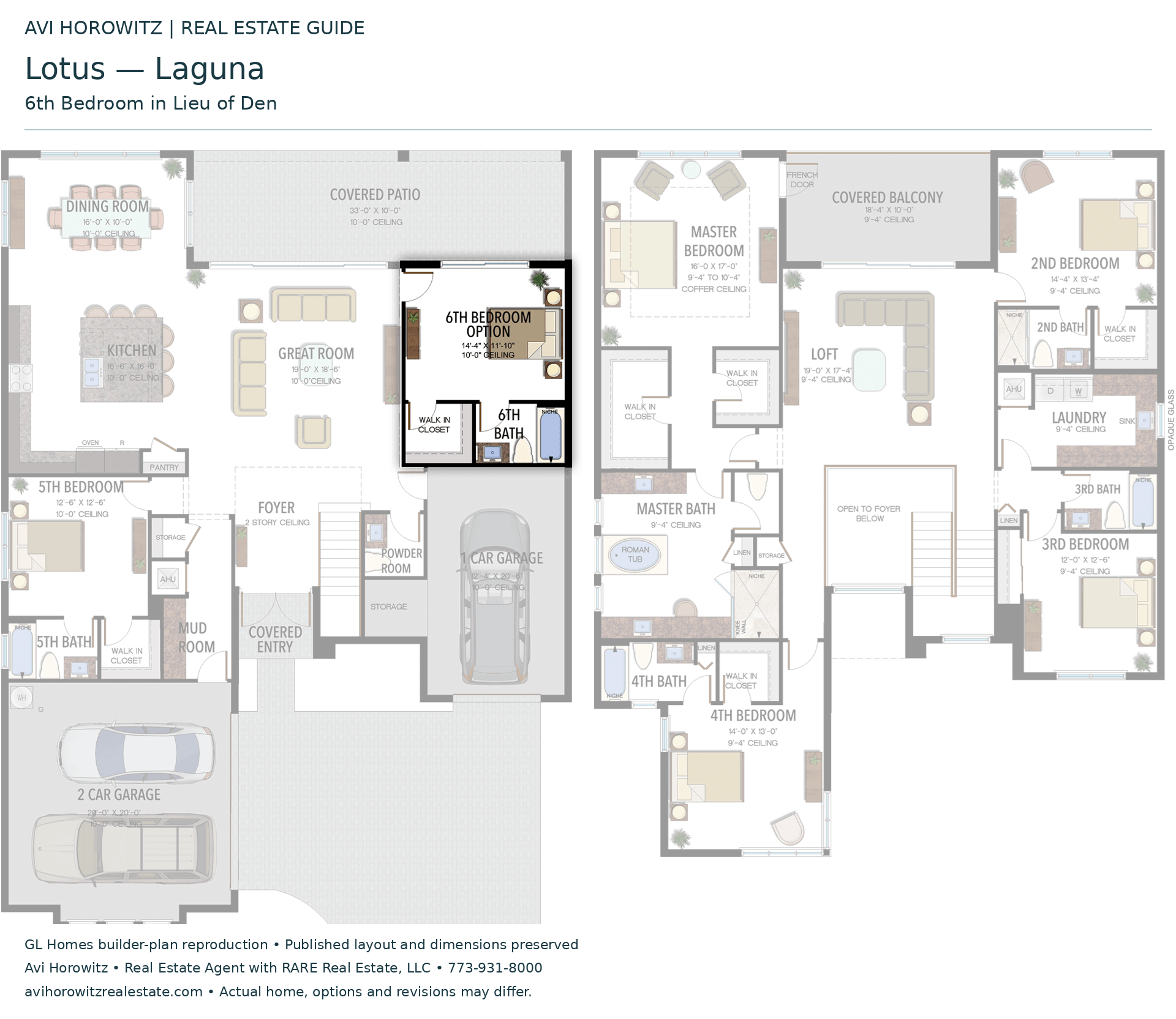 Lotus Laguna: 6th Bedroom in Lieu of Den — Historical option or elevation