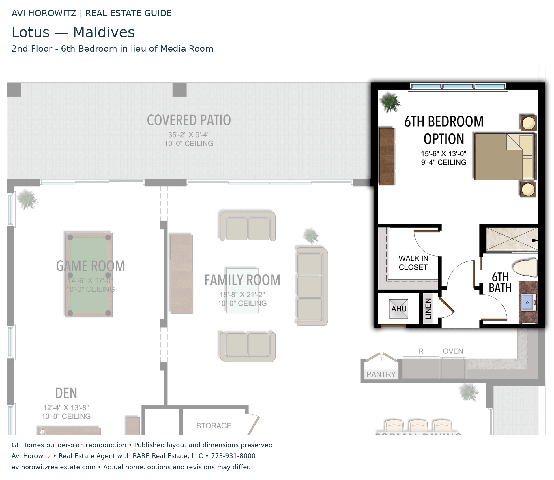 Lotus Maldives: 2nd Floor - 6th Bedroom in lieu of Media Room — Historical option or elevation