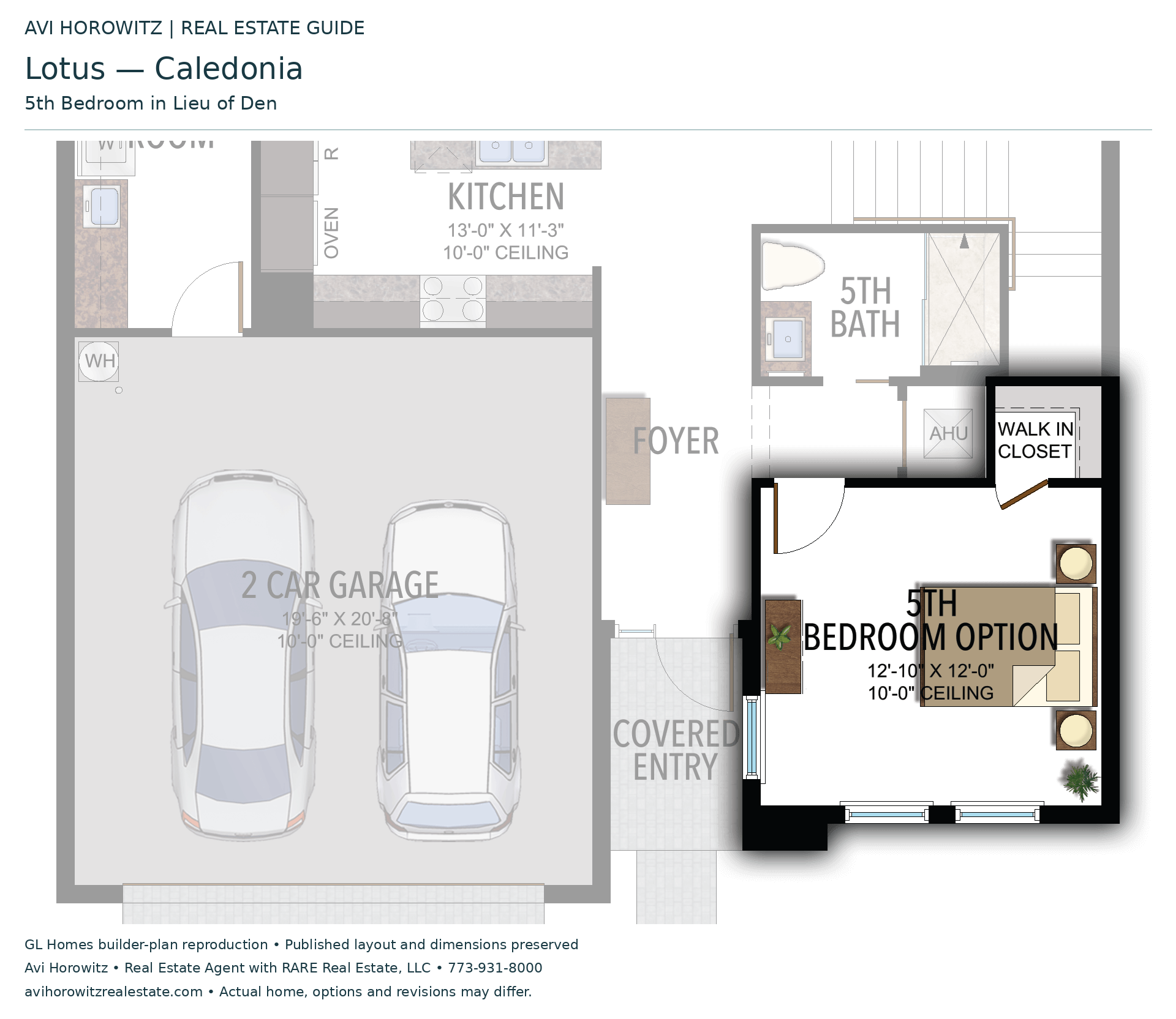 Lotus Caledonia: 5th Bedroom in Lieu of Den — Historical option or elevation
