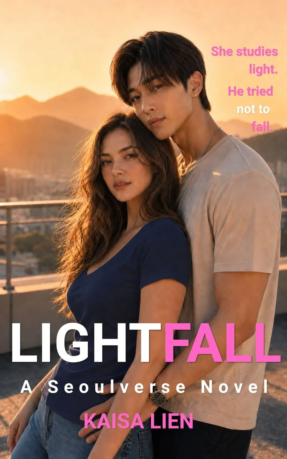 Lightfall — Seoulverse romance by Kaisa Lien, AURIX Book 2, book cover