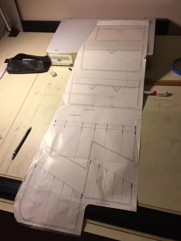 Full-size paper pattern for the Westy Bravo organizer