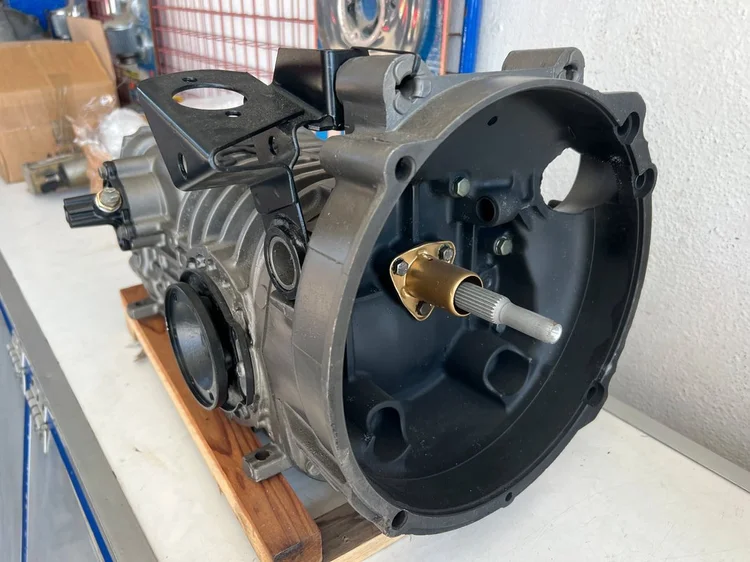 A Vanagon transaxle on the workbench, ready for the next stage.