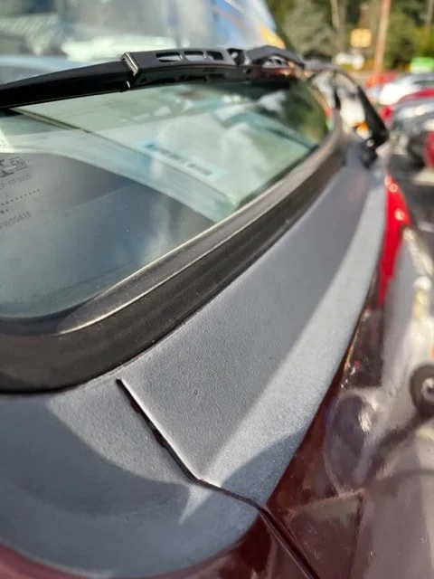 Volkswagen windshield and lower windshield trim