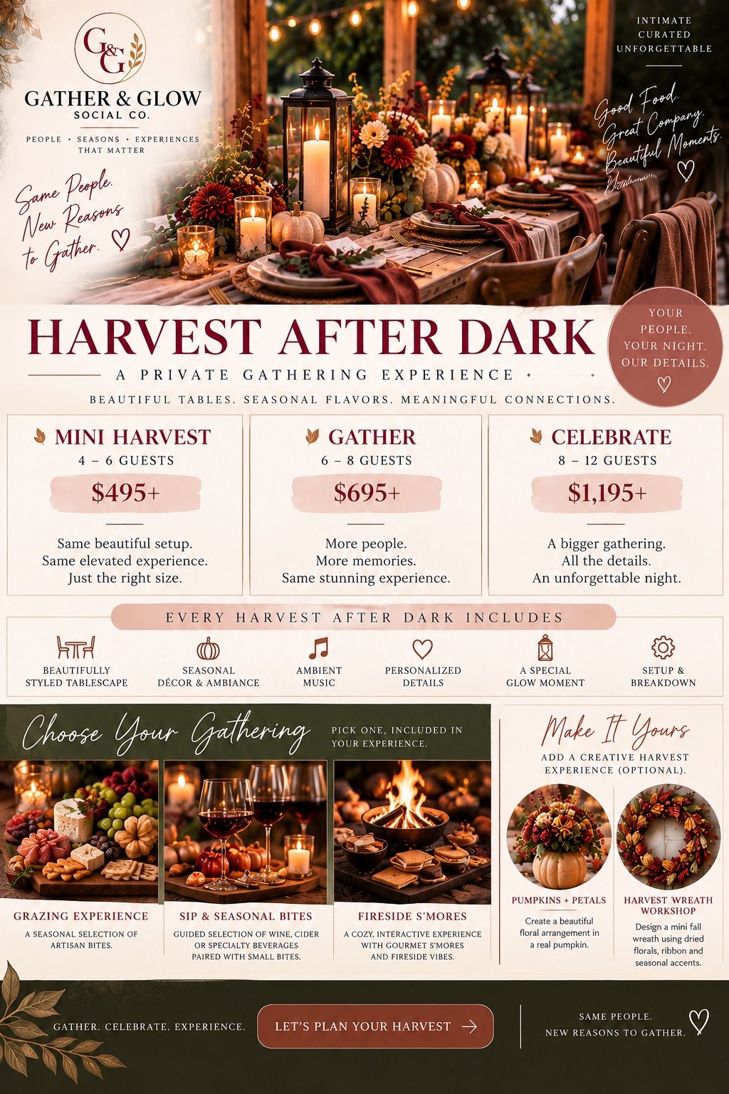 Harvest After Dark private gathering