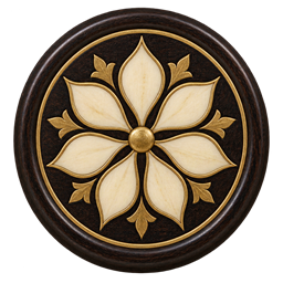 Dark floral backgammon checker