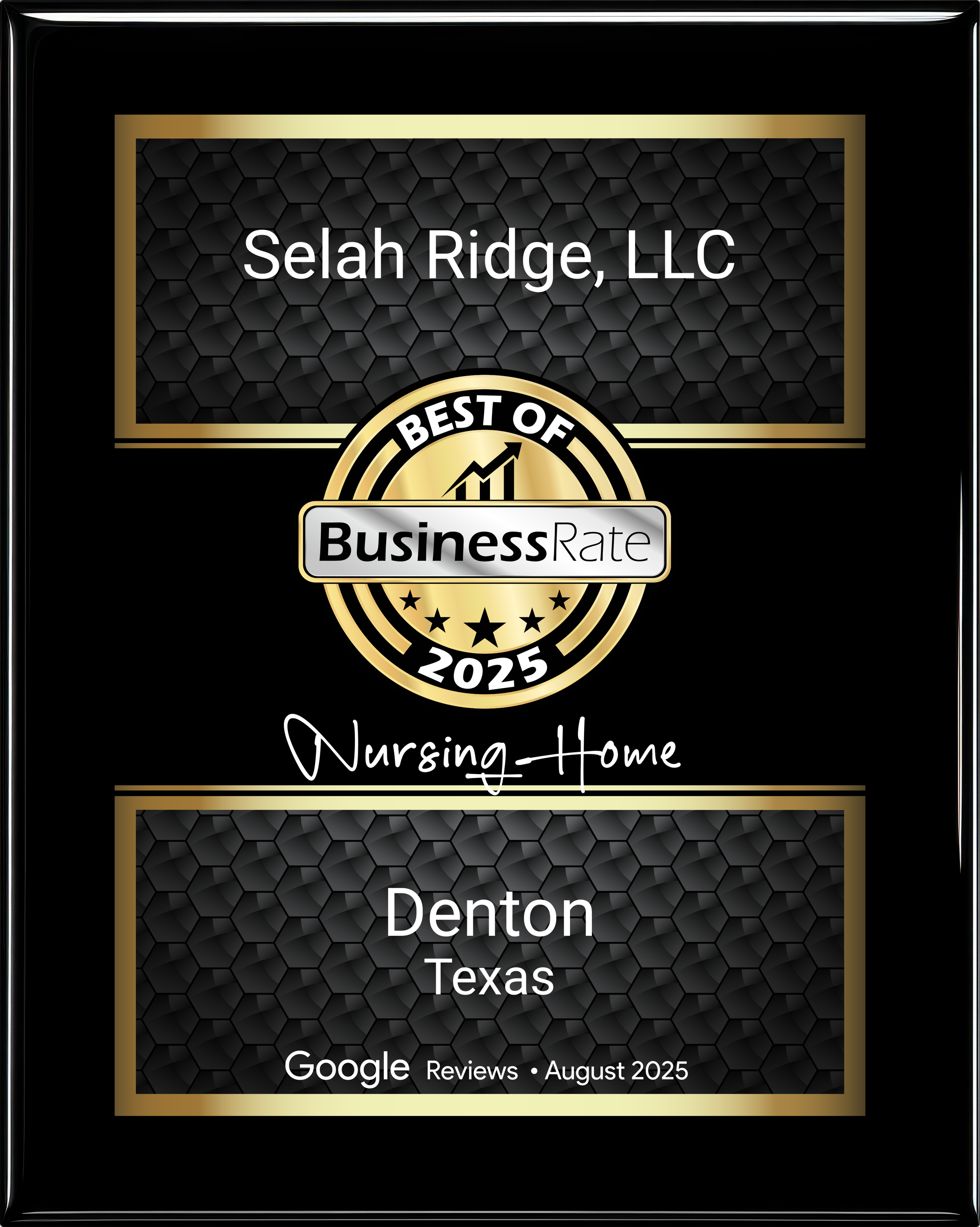 Selah Ridge plaque